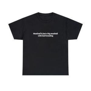 Meatloaf Van Thoughts Cotton T-Shirt (Unisex) - Black